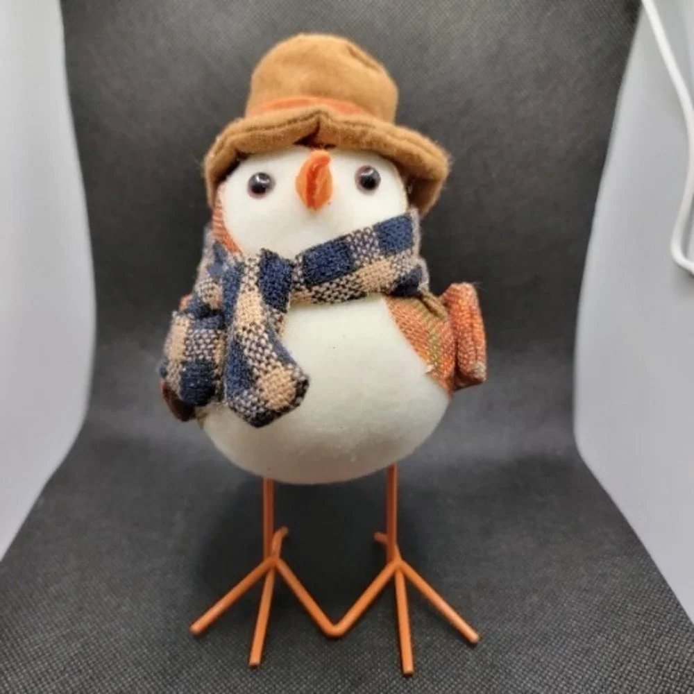 Cute Winter Bird  with hat and scarf 7in